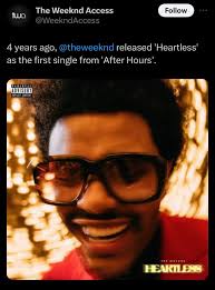 Since Heartless is now 4 years old, what was your opinion when you first  heard it vs now? : r/TheWeeknd