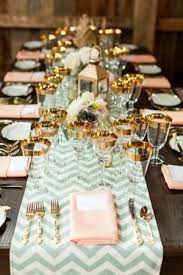 Peach Mint Colorado Wedding Bellethemagazine Com Table Runners Wedding Mint Wedding Chevron Table Runners