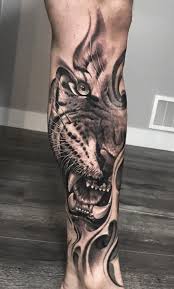 80 Tatuagens Masculinas Na Perna Para Vo Masculinas Para Perna Tatuagens Tiger Tattoo Sleeve Leg Tattoos Leg Tattoo Men