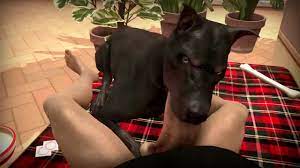 1boy 1girls 3d animated balls balls deep bestiality big ass big  balls big butt big dom small sub big penis blender blowjob canine cock  worship cum inside doberman dog