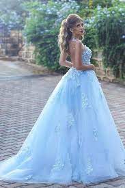 Princess Light Blue Lace Appliques Ball Gown Tulle Prom Dresses Beautiful Wedding Dresses Elegant Bridesmaid Dresses Long Prom Dresses Blue Wedding Dresses Uk