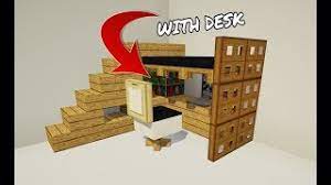 Expert wood working march 2015. Minecraft How To Make A Loft Bed With Desk Youtube