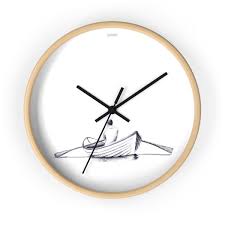 Boat Clock Wall Clock Modern Clock Nordic Wall Clock Round Etsy Minimalist Clocks Wall Clock Modern Clock