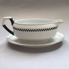 Sauciere Bavaria Sauciere Noir Transferware Bol De Sauce Vintage Plateau De Fruits De Mer Vintage Allemand Noir Blanc Sauciere Service De Vaisselle Gravy Boat Ceramic Tableware Gravy