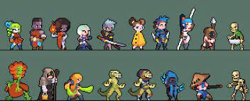 Pixelthewise Close Commission On Twitter Characters Update Gamedev Aseprite Pixelart Quick character design, with limit color palette of 8 colors only.