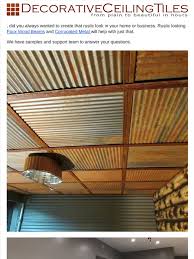 Armstrong ceilings uses 15/16 and 9/16 grid face suspension systems with 24 x 24 or 24 x 48 ceiling tiles. Decorative Ceiling Tiles Inc Going Rustic Corrugated Metal And Faux Wood Beams Milled