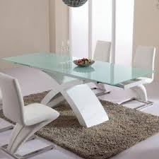 Table De Salle A Manger En Verre Blanc Matrix Table De Salle A Manger Moderne Salle A Manger Moderne Salle A Manger Verre
