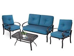 Oakmont Outdoor Patio Furniture Conversation Set Loveseat 2 Chairs Coff Outdoor Furniture Sets Patio Furniture Conversation Sets Outdoor Patio Furniture Sets