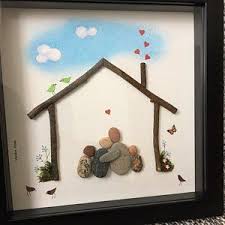Unique Birthday Gifts For Couples Pebble Art Wedding Gift Pebble Art Picture Medha Rode Personalized Custom Unique Gifts For Couple Engagement Anniversary Birthday Ooak Pebble Art Unique Family Gifts Rock Crafts