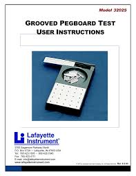 Lafayette 32025 Grooved Pegboard Test Manual Manualzz Com