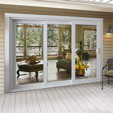 A sliding glass door, patio door, or doorwall is a type of sliding door in architecture and construction, is a large glass window opening in a structure that provide door access from a room to the outdoors, fresh air, and copious natural light. Premium Vinyl Multi Slide 3 Panel 3 Track Patio Door Xxo Jeld Wen Windows And Doors Sliding Doors Exterior Sliding Glass Doors Patio Sliding Patio Doors
