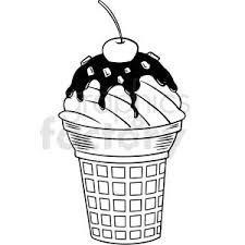 Black And White Cartoon Ice Cream Clipart Black White Ice Cream Cone Vector Clipart In 2020 Clip Art Vector Clipart Clipart Design