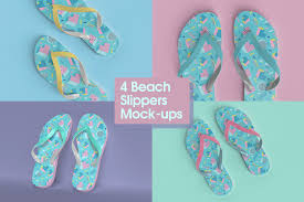 Beach Slippers Mock Up Beach Slippers Psd Template Free Templates Free Design