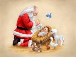 42 Santa And Baby Jesus Wallpaper On Wallpapersafari