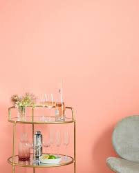 My stylist friend kate says people always look gorgeous in blush rooms because it reflects on your skin. Pop Coral Paint Color Clare