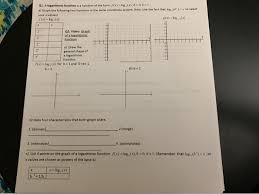 Solved Q1 A Logarithmic Function Is A Function Of The Fo Chegg Com
