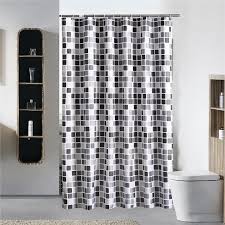 Welcher duschvorhang für ihr badezimmer geeignet ist, hängt zum großen teil von ihrem persönlichen geschmack ab. Schwarz Weiss Grau Plaid Badewanne Badezimmer Stoff Duschvorhang Wasser S3y7 Ebay