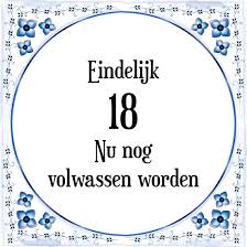 Bol Com Verjaardag Tegeltje Met Spreuk 18 Jaar Eindelijk 18 Nu Nog Volwassen Worden