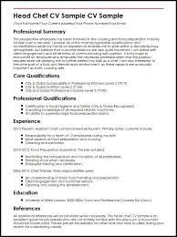 Maybe you would like to learn more about one of these? Head Chef Cv Example Myperfectcv