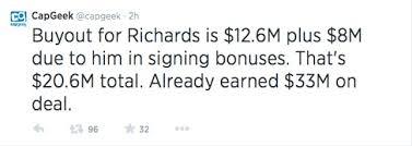 New York Rangers Use 20 Million Buyout On Brad Richards