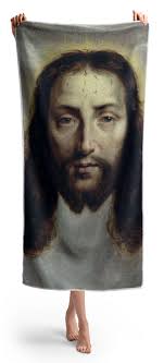 The Shroud of Saint Veronica Bath Towel