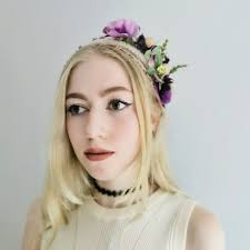 Diadema de guisante dulce Corona de niña diadema De boda Invitada  accesorios para el cabello Tiara de flor silvestre púrpura Woodland wedding  fascinator