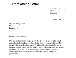 7 Sample Persuasion Letters Writing Letters Formats Examples