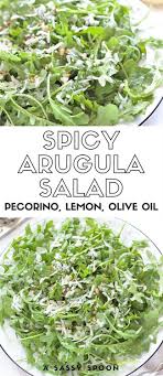 A Simple 6 Ingredient Spicy Arugula Salad Made With Peppery Arugula Shaved Pecorino Cheese Pine Nuts Red Chili Flak Arugula Salad Arugula Easy Healthy Salad