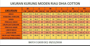 Maaf, telah diedit dan saya tidak ingat.maafkan saya. Rujukan Untuk Size Baju Kurung English Cotton Termurah Facebook
