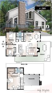 Modern Panoramic Chalet House Plan With Private Second Floor Master Suite 2 Bed Paint In 2020 Sims House Plans Modern House Plans Modern House Floor Plans