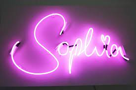 Sophia Neon Sign Neon Signs Neon Light Signs Neon Quotes