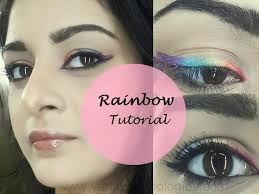 rainbow eye makeup eyeliner look easily