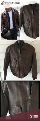 Vintage M Julian Brown Leather Bomber Jacket Brown Leather Bomber Jacket Leather Bomber Bomber Jacket Vintage