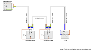 Schaltplan Einer Wechselschaltung Mit Einer Lampe Elektroinstallation Schaltplan Elektroinstallation Selber Machen