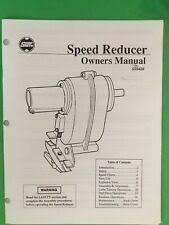 Shopsmith Speed Reducer Owners Manual 555428