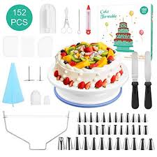 152pcs Plateau Tournant De Gateaukit De Patisserie Plateau Tournant De Gateau Professionnel Ustensiles Kit Decorations De Gateaux Decoration Gateau Patisserie