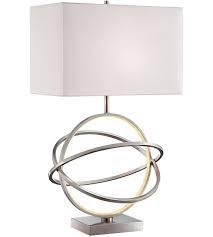 360 lighting modern accent table lamp with nightlight white glass brushed steel drum shade for living room family bedroom. Lite Source Ls 23167 Orville 31 Inch 100 Watt Brushed Nickel Table Lamp Portable Light