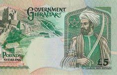 صورة القائد طارق بن زياد على عملة حكومة جبل طارق البريطانية pound sterling sterling moorish