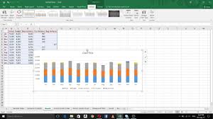 excel columnar chart with budget vs actual variance analysis