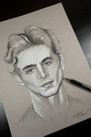 Original colored pencil drawing of timothee chalamet. Timothee Chalamet Sketch From This Evening Drawing