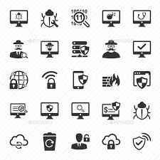 Cyber attack vector icons security icon vectors business hacker computer attacks financial protection web vecteezy hacking clipart. Cyber Security Icons Gray Version