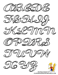 Printable graffiti alphabet letters in stencil outline. Alphabet Print Outs Alphabet Graffiti Chart Part Of Graffiti Art Coloring Library