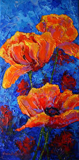 Poppies Ii Painting By Marion Rose Poppies Ii Fine Art Prints And Posters For Sale Canvas Art Art Painting