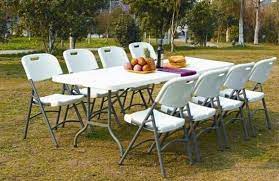 Lifetime is the world's leading producer of folding tables and chairs. China Hdpe Folding Garden Chairs Camping Table Set Outdoor Catering Furniture China Garden Chairs Table Outdoor Table