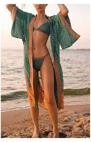 Bathing Suit Covers Floral Bikini And Cover Up Set Two Piece Bathing Suits Floral Kimino Beach Cove Swimsuits Outfits Bathing Suit Outfits Boho Bathing Suit