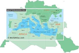 The mediterranean sea is a sea connected to the atlantic ocean, surrounded by the mediterranean basin and almost completely enclosed by land: Mediterranean Sea Worldatlas