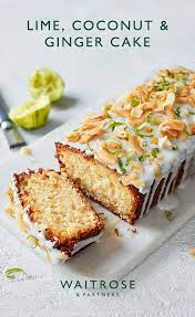 Lime Coconut And Ginger Loaf Cake With Spicy Stem Ginger Icing This Zesty Bake Will Bring A Burst Of Sunshine To Any Party Cake Recipes Baking Baking Recipes
