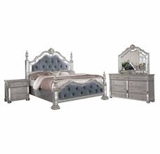 European solid wood bed double bed master bedroom wedding bed furniture bedroom large apartment luxury villa. Marilena 4 Pc Silver Wood Queen Bedroom Set By Best Quality Furniture