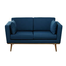 Ecksofas verschiedener hersteller leder stoff eckcouch mit ohne schlaffunktion bestellen sie ihr ecksofa bei hoffner. Sofa 2 Sitzig Aus Stoff Petrolblau Timeo Maisons Du Monde