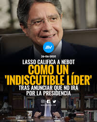 🔴ATENCIÓN El precandidato presidencial, #GuillermoLasso, reaccionó tras  conocer la decisión de uno de sus principales contendores políticos,  #JaimeNebot ▻ https://bit.ly/3dGrpkd